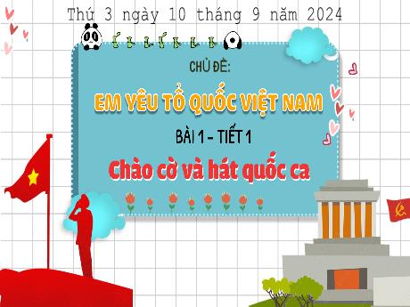 Bài giảng Đạo đức Lớp 3 (Kết nối tri thức) - Chủ đề: Em yêu Tổ quốc Việt Nam - Bài 1: Chào cờ và hát quốc ca (Tiết 1) - Năm học 2024-2025 - Bạch Thị Hải Yến