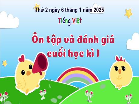 Bài giảng Tiếng Việt Lớp 3 - Bài: Ôn tập và đánh giá cuối học kì I (Tiết 1) - Năm học 2024-2025 - Bạch Thị Hải Yến
