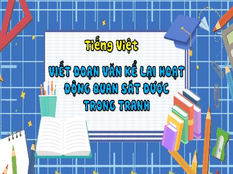 Bài giảng Tiếng Việt Lớp 3 - Bài: Viết đoạn văn kể lại hoạt động quan sát được trong tranh - Bạch Thị Hải Yến