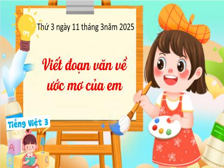 Bài giảng Tiếng Việt Lớp 3 - Bài: Viết đoạn văn về ước mơ của em - Năm học 2024-2025 - Bạch Thị Hải Yến