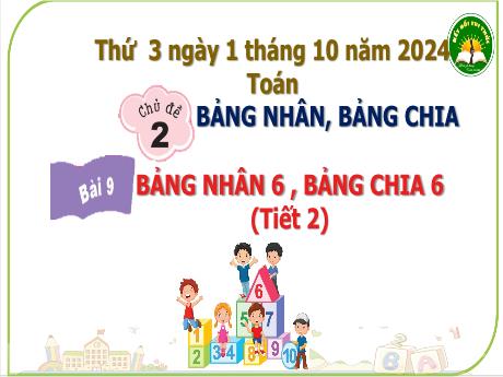 Bài giảng Toán 3 (Kết nối tri thức) - Bài 9: Bảng nhân 6, bảng chia 6 (Tiết 2) - Năm học 2024-2025 - Bạch Thị Hải Yến