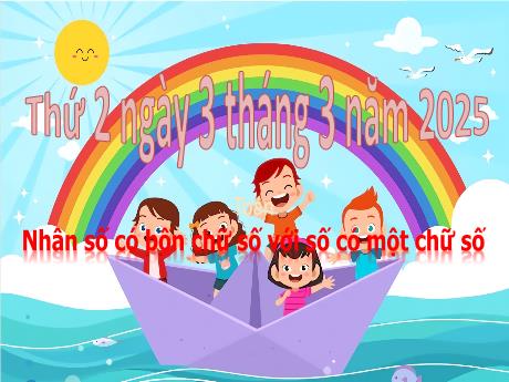 Bài giảng Toán Lớp 3 - Bài 56: Nhân số có bốn chữ số với số có 1 chữ số (Tiết 1) - Năm học 2024-2025