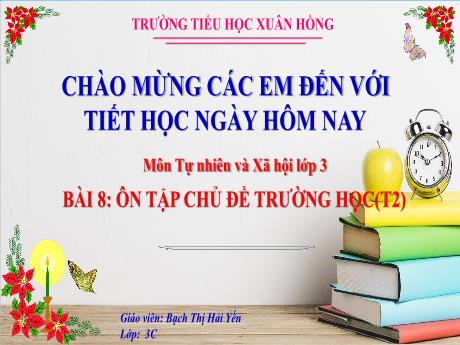 Bài giảng Tự nhiên và Xã hội Lớp 3 (Kết nối tri thức) - Bài 8: Ôn tập chủ đề trường học (Tiết 2) - Năm học 2024-2025 - Bạch Thị Hải Yến