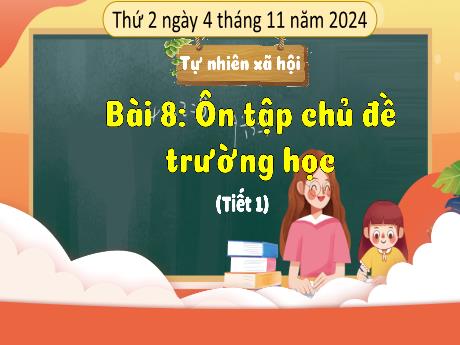 Bài giảng Tự nhiên và Xã hội Lớp 3 (Kết nối tri thức) - Bài 8: Ôn tập chủ đề trường học (Tiết 1) - Năm học 2024-2025 - Bạch Thị Hải Yến
