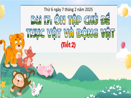 Bài giảng Tự nhiên xã hội Lớp 3 (Kết nối tri thức) - Bài 17: Ôn tập chủ đề thực vật và động vật (Tiết 2) - Năm học 2024-2025 - Bạch Thị Hải Yến