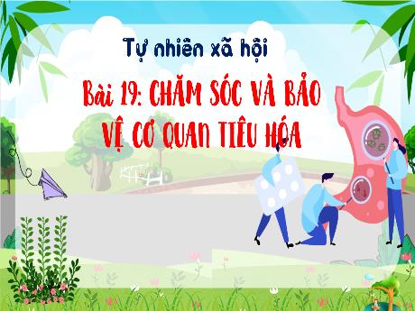 Bài giảng Tự nhiên xã hội Lớp 3 (Kết nối tri thức) - Bài 19: Chăm sóc và bảo vệ cơ quan tiêu hóa