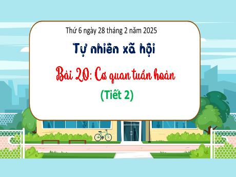 Bài giảng Tự nhiên xã hội Lớp 3 (Kết nối tri thức) - Bài 20: Cơ quan tuần hoàn (Tiết 2) - Năm học 2024-2025 - Bạch Thị Hải Yến